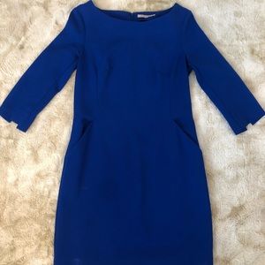 Cobalt Blue 3/4 Sleeve Cocktail Dress